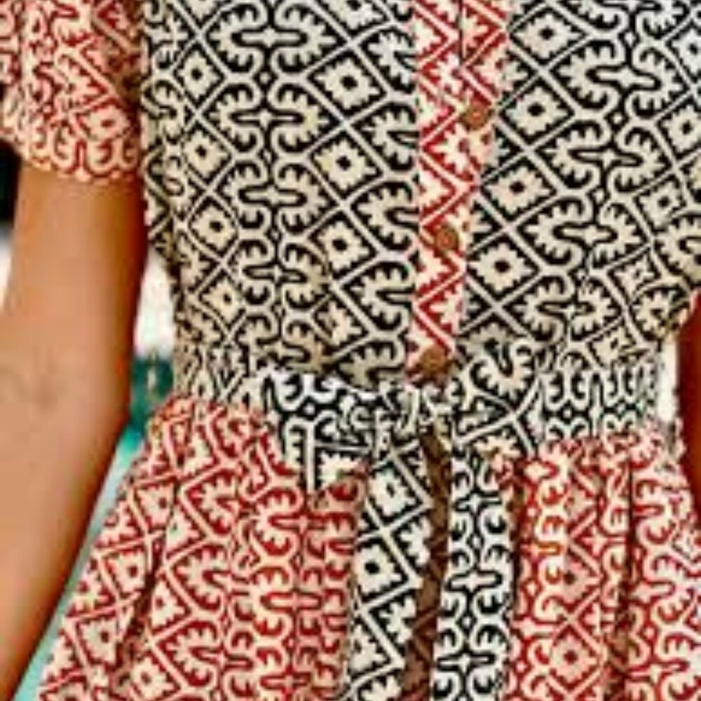 Just Darviny Ibiza Short Dress Chocolate/Cherry